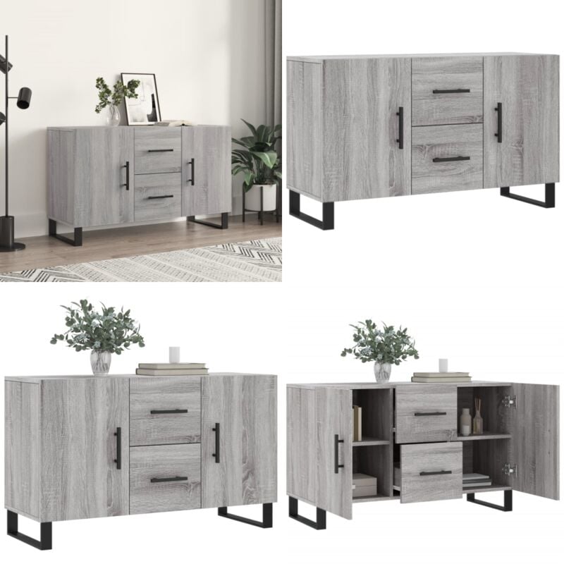 Vidaxl - Sideboard Grau Sonoma 100x36x60 cm Holzwerkstoff - Sideboard - Wohnzimmermöbel - Grau Sideboard - Modernes Sideboard - Holzwerkstoffschrank