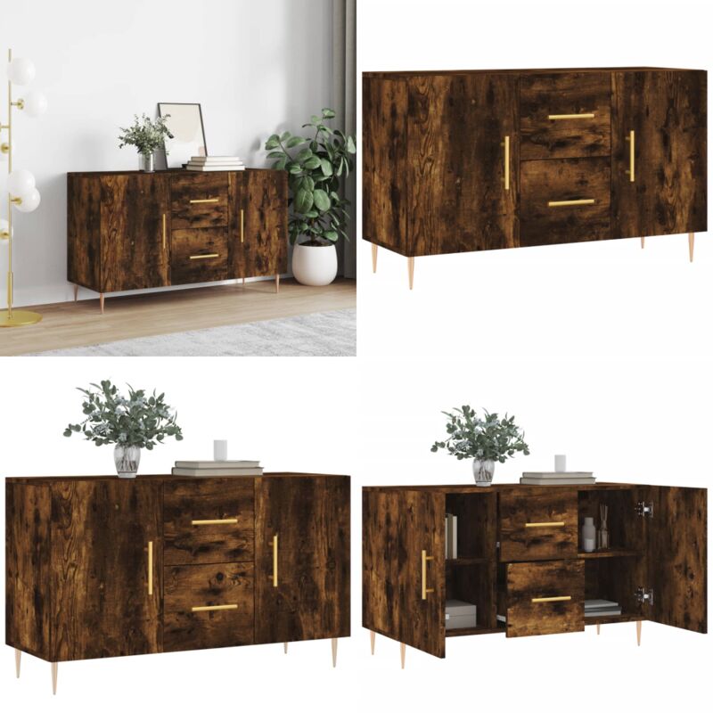 Sideboard Räuchereiche 100x36x60 cm Holzwerkstoff - Sideboard - Wohnzimmertisch - Regal - Holzmöbel - Holz Sideboard - Home & Living