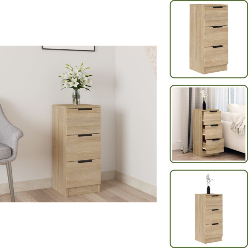 Sideboard Sonoma-Eiche 30x30x70 cm Holzwerkstoff - Sideboard - Holz Sideboard - Eiche Sideboard - Regal - tv Stand