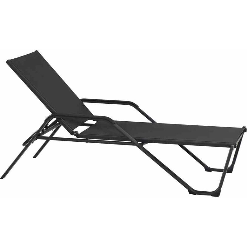 Tesoro Liege, matt anthrazit Alu, Textilbezug silber schwarz