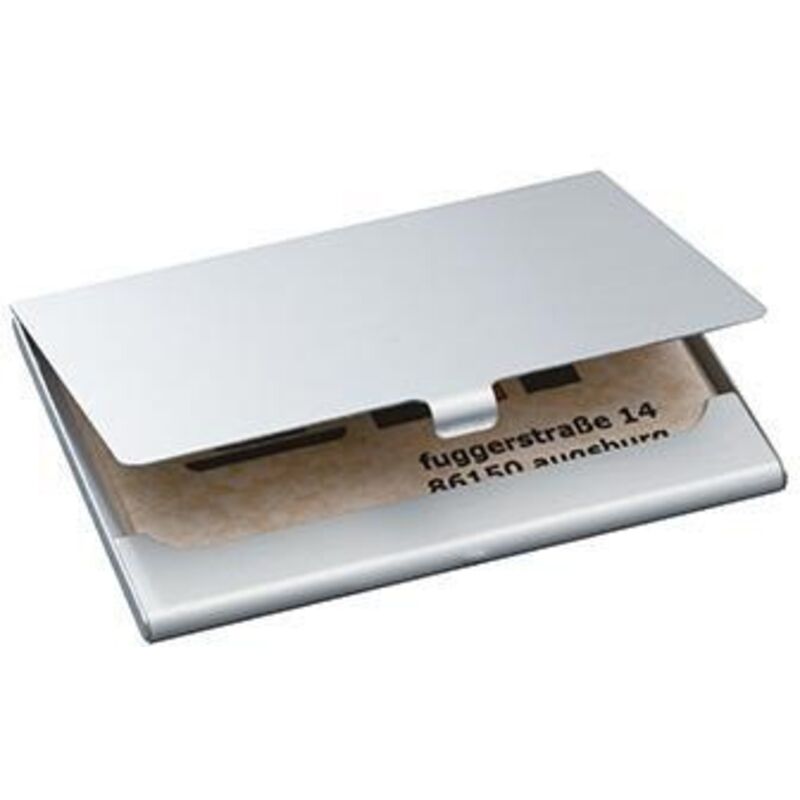 Visitenkartenetui 9,2 x 6,3 x 0,5 cm (b x h x t) 15 Karten Aluminium silber