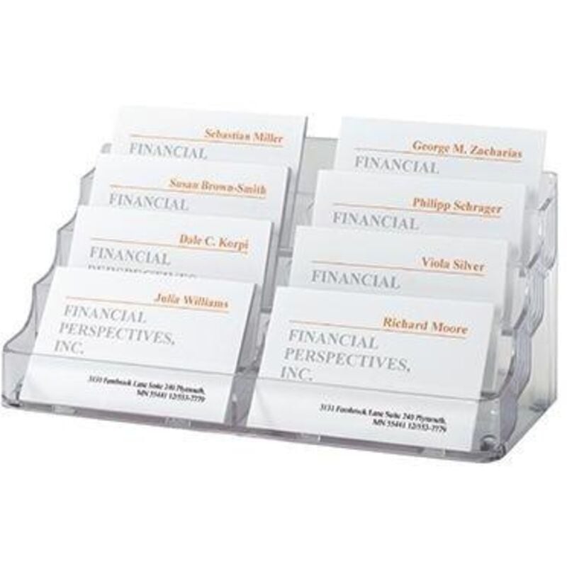 Sigel - Visitenkartenständer 94 x 85 mm (b x h) nicht gefüllt 8 x 70 Karten Hartplastik glasklar