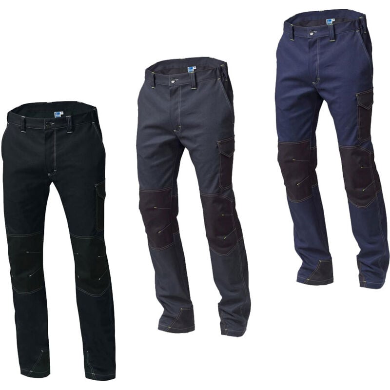 Siggi Sydney 20PA1165 Arbeitshose mit mehreren Taschen - L - Schwarze