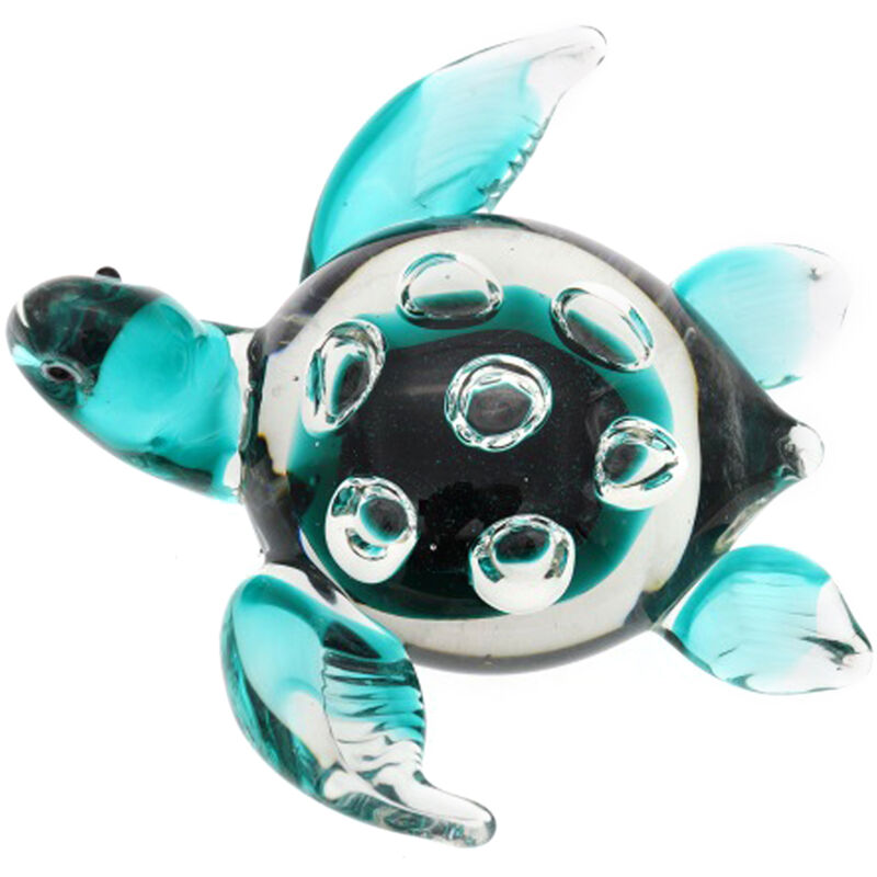 Signes Grimalt - Green Turtle Briefbeschwerer 6 x 16 x 15 cm – elegante Glasdekoration für Zuhause und Büro