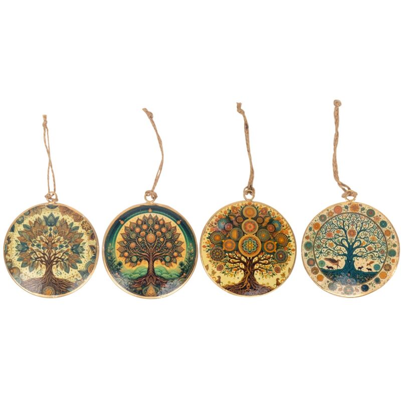 Mehrfarbiger Lebensbaum-Anhänger mit 4 Aromadiffusoren für Dekoration und besondere Geschenke