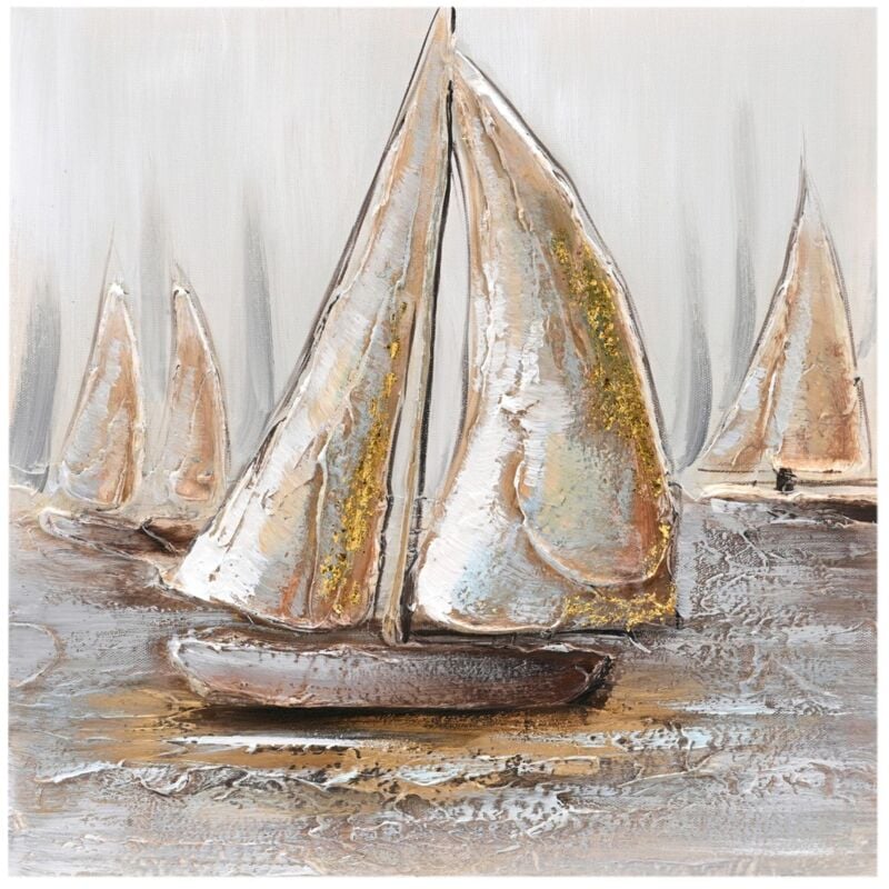 Signes Grimalt - Handgemaltes dekoratives Gemälde mit nautischen Matrosenbooten