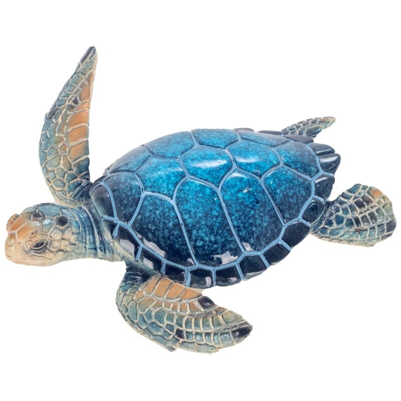 Dekorative Meeresschildkrötenfigur aus Kunstharz, ideal für nautische Dekoration und originelle Geschenke