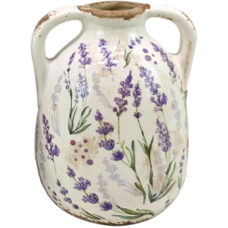 Kleine dekorative Keramikvase mit Lavendel-Design für Heimdekoration und besondere Geschenke