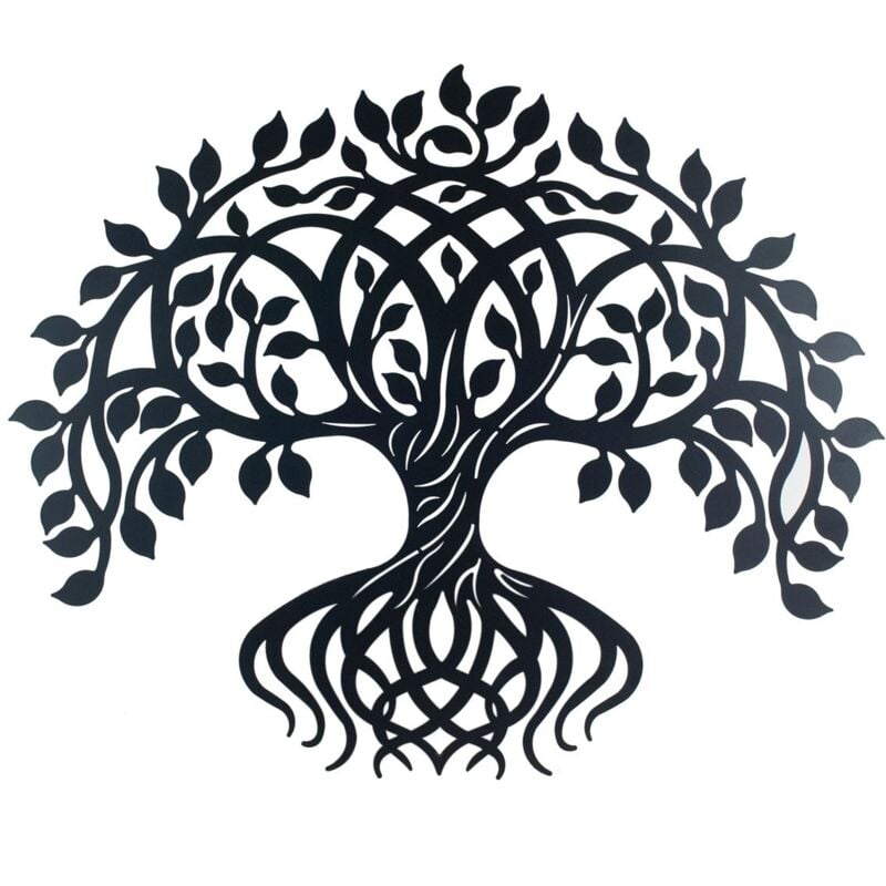 Le Monde Des Animaux - Signes Grimalt Metall -Ornamentwand auftragen Adorno Black Metal Applices 1x63x52Cm 22812