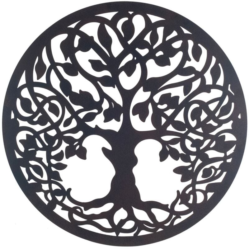 Le Monde Des Animaux - Signes Grimalt Metall -Ornamentwand auftragen Wandwandmacht Schwarze Metall Applizes 1x50x50cm 22819