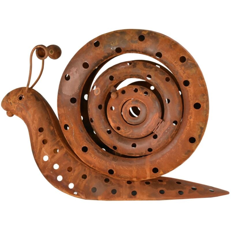 Signes Grimalt - Großer rustikaler Kerzenhalter aus Metall in Schneckenform für Heimdekoration und originelle Geschenke