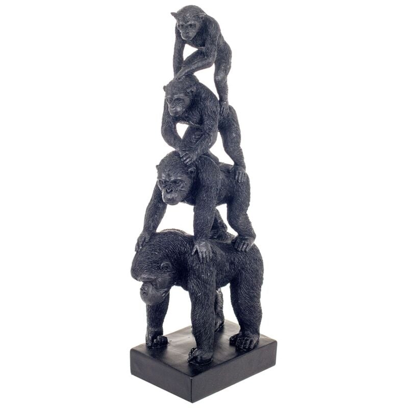 Le Monde Des Animaux - Signes Grimalt Tierfigur Figuren Animal Monkeys Black 10x16x40cm 24022
