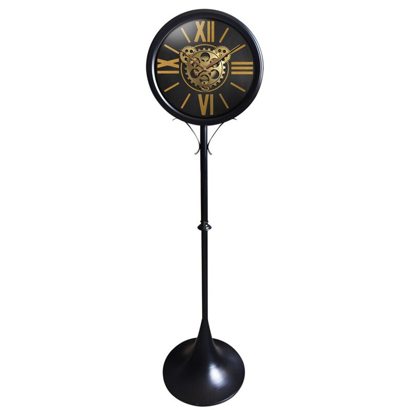 Wand adorno Uhr Dekorative Uhr Uhren schwarz 35x35x139cm 29555 - Signes Grimalt