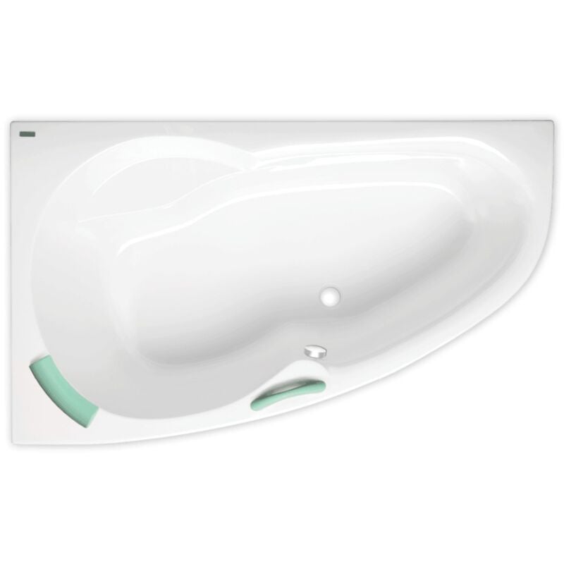 Siko - Laguna Fortuna Linksseitige Eckbadewanne 160 x 100 cm aus Acryl, Weiß (FO1600LPLUS)