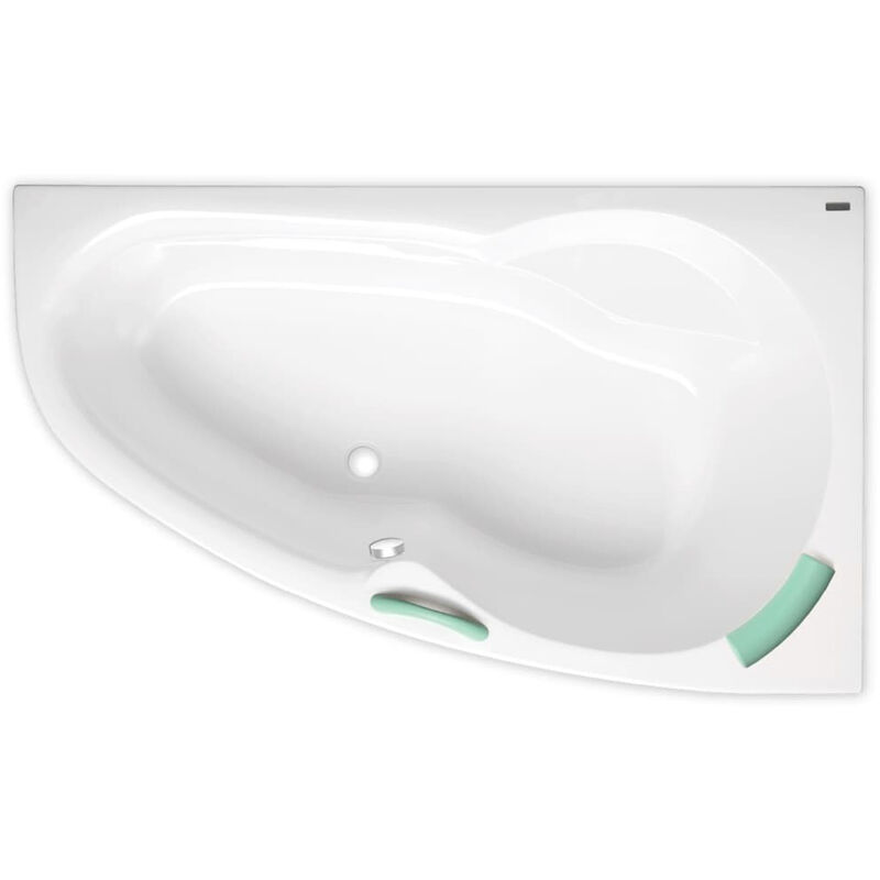 Siko - Laguna Luiza platzsparende Eckbadewanne Ausrichtung rechts 140 x 95 cm in Acryl, Weiß (LU1400P)