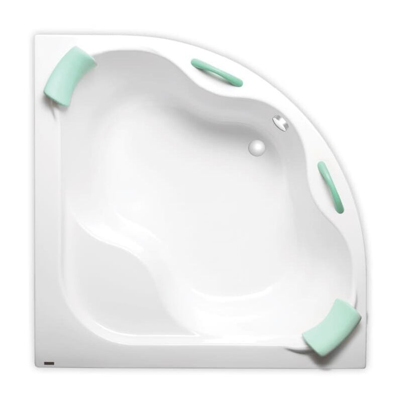 Siko - Laguna Samanta Plus Eckbadewanne aus Acryl, 140 x 140 cm, Weiß (SM1400PLUS)