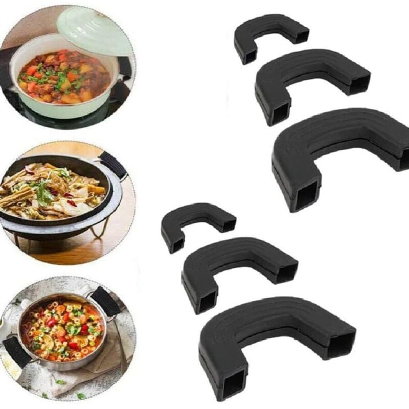 Silikongriffe für Töpfe Hitzeschutz Topfgriff Küche Schutz 6er