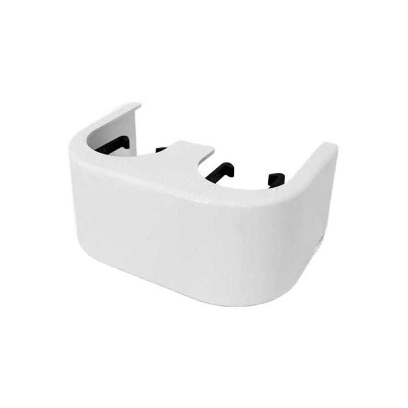 Le Sanitaire - Simplex Designverkleidung Durchgang weiß für Simplex Zweirohr Hahnblock Durchgangsform 3/4' F10093