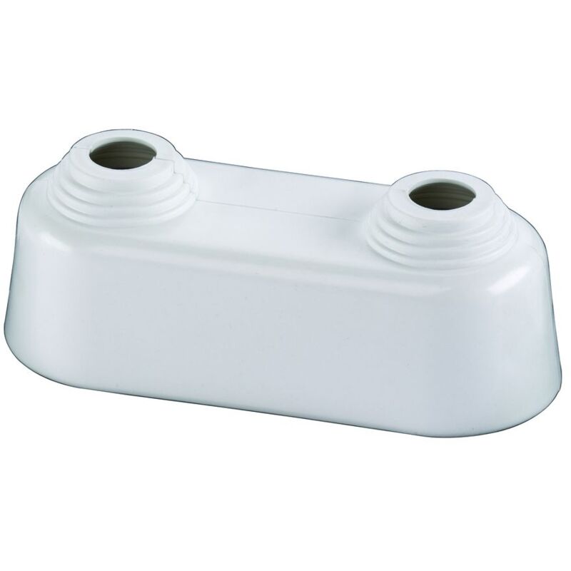 Simplex - Flamco Doppelrosette hoch 10-22mm x Achsabstand 40mm Kunststoff, Weiß