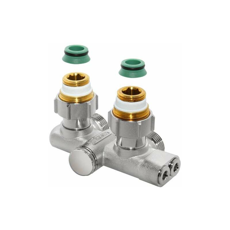 Simplex - Einrohr-Umlenkstück für vertauschten Vor- und Rücklauf 3/4' Eurokonus Eckform F10467