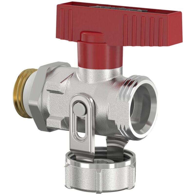 Simplex - Flamco KFE-Kugelhahn Durchgang g 1/2' Außengewinde pn 16 Messing vernickelt