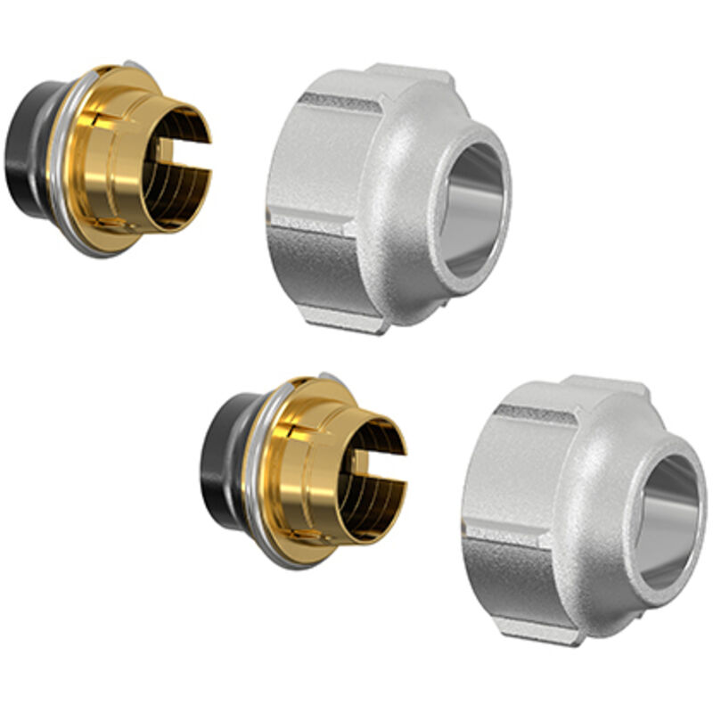 Simplex Klemmverschraubung 1 Paar 16x3/4' für 16mm Weichstahlrohr Edelstahlrohr F11173