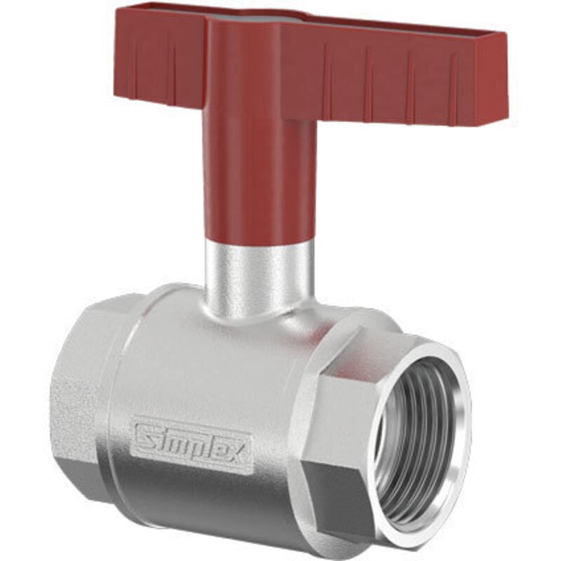 Simplex - Muffen-Kugelhahn pn 16, g 1 Zoll mit verlängertem Flügelgriff