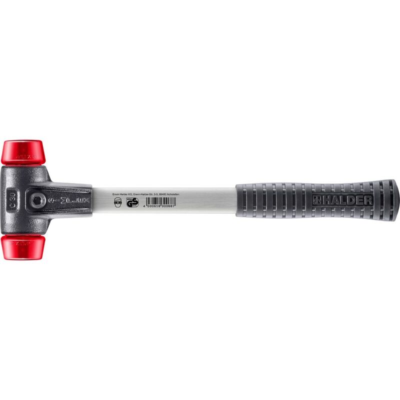 SIMPLEX-Schonhammer, Plastik mit verstärktem Tempergussgehäuse und Fiberglasstiel D=30 mm 3706.030