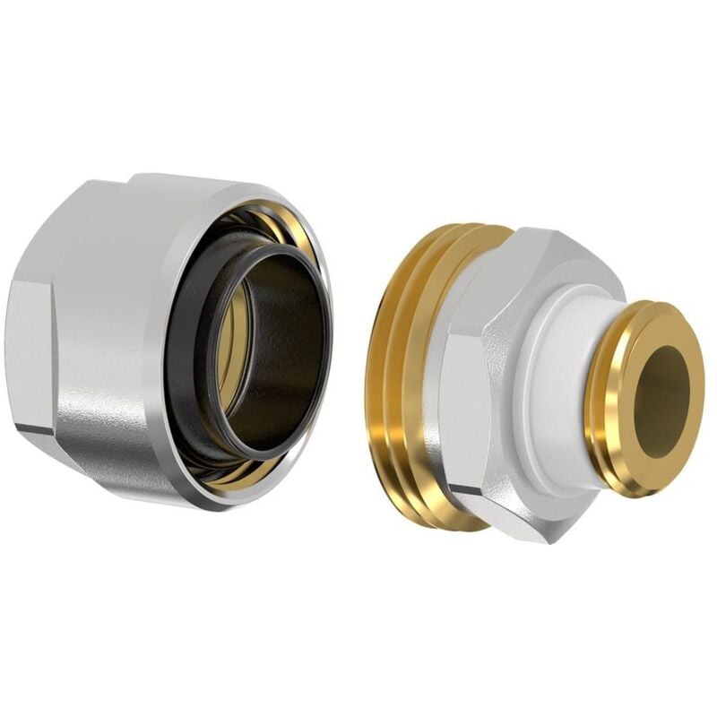 Simplex - Flamco Plus dvgw Schwarzrohradapter für Rohr 1/2' x g 1/2' Außengewinde mit Einschneiddichtung