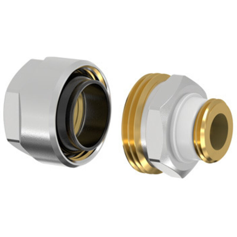 Simplex - Flamco Plus dvgw Schwarzrohradapter für Rohr 1/2' x g 1/2' Außengewinde mit Einschneiddichtung