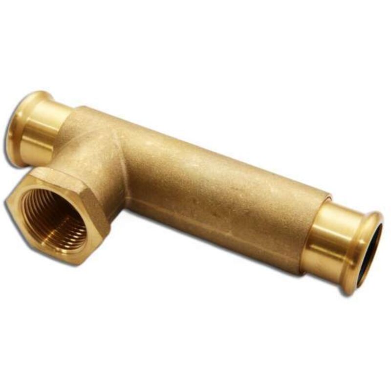 Simplex - Teleskop T-Stück mit Pressanschluss v/m Kontur 22x3/4'x22 F13194