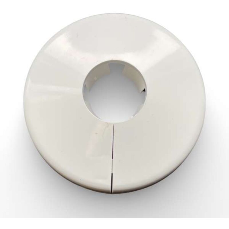 Simplex - Wandrosette weiß für Rohr Ø15mm mit Schwalbenschwanzverschluss F44002