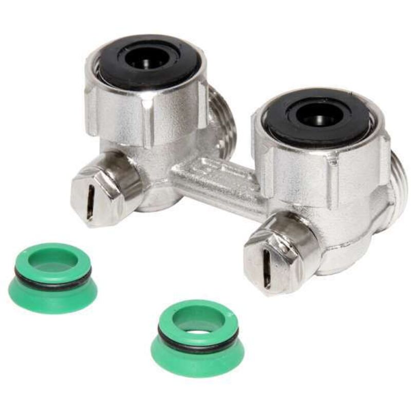 Simplex - Zweirohr Hahnblock 3/4'' Eurokonus Eckform F10067