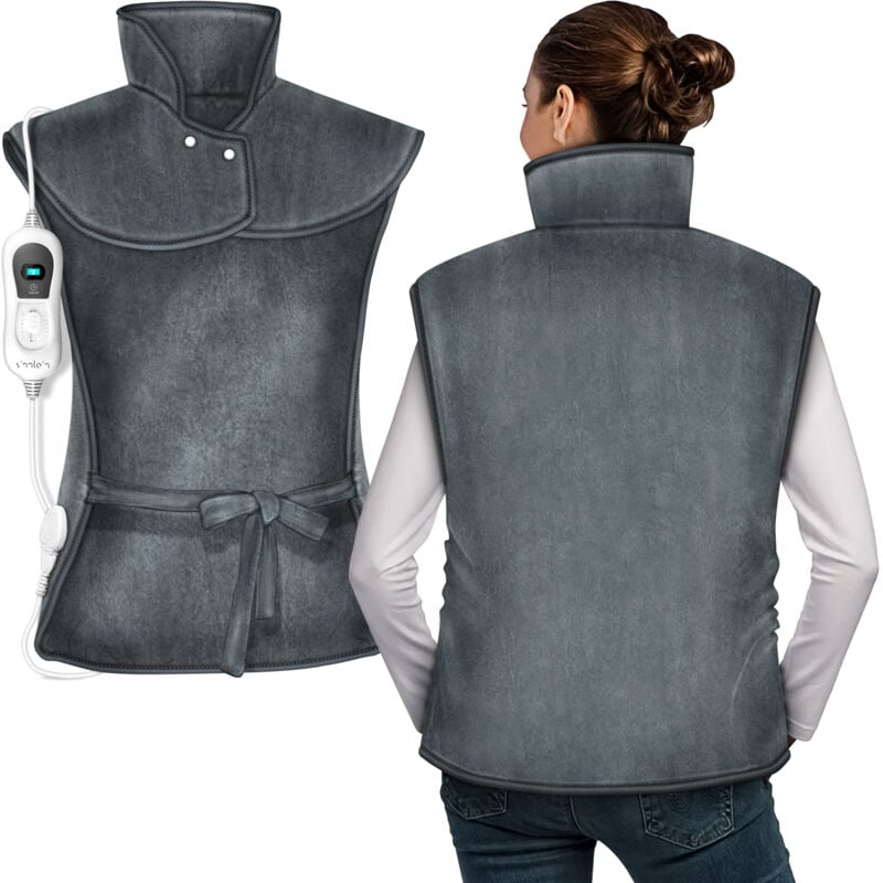 Sinnlein - Heizkissen elektrisch Grau Wärmekissen Heizdecke Heizmatte Nacken Rücken Schulter