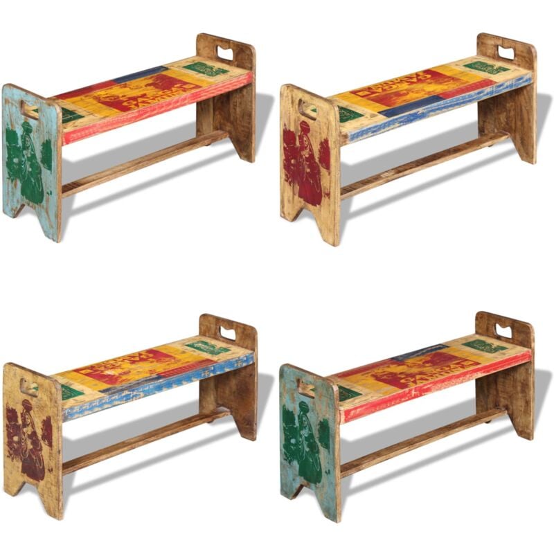 Vidaxl - Sitzbank Cola Altholz 100x30x50 cm - Sitzbank - Holzbank - Vintage Bank - Altholzmöbel - Recyclingmöbel - Home & Living