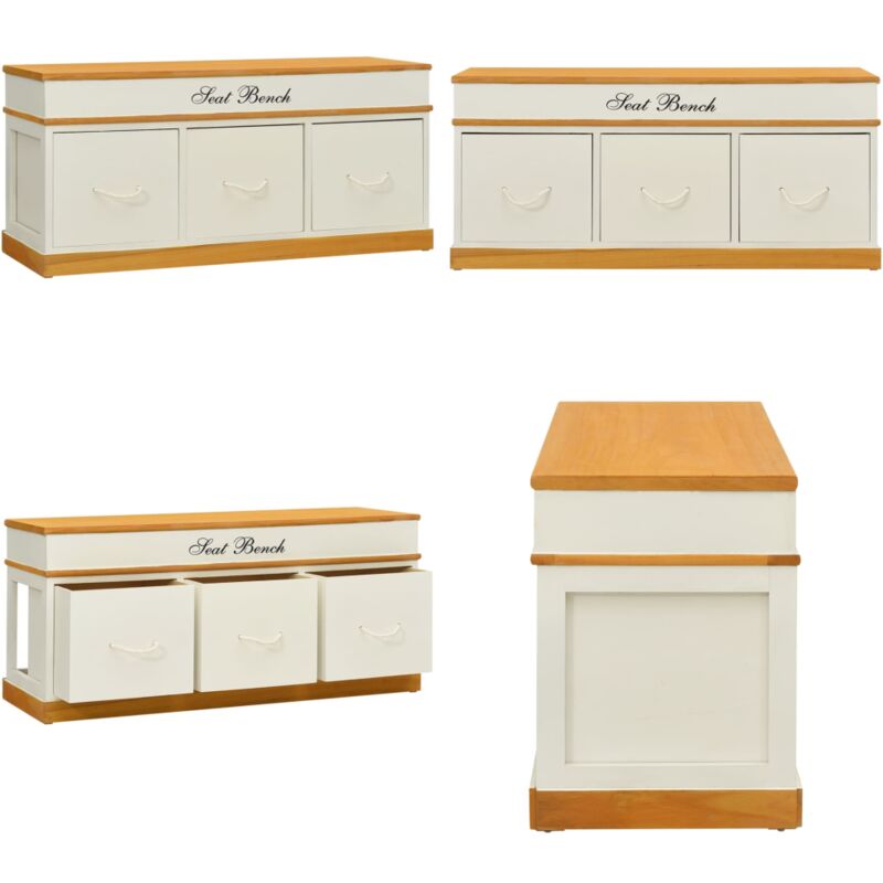 Vidaxl - Sitzbank mit Stauraum Schuhschrank Flurbank - Sitzbank - Flurbank - Schuhschrank - Holzmöbel - Wohnzimmer Deko - Home & Living
