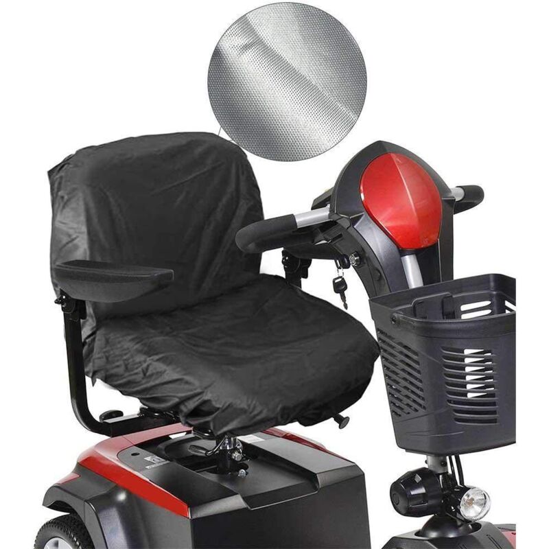 Sitzbezug für Elektroroller – wasserdichtes 210D-Rollstuhl-Schutzzubehör für hohe Beanspruchung vor Sonne, Regen, Staub und Schmutz für ältere