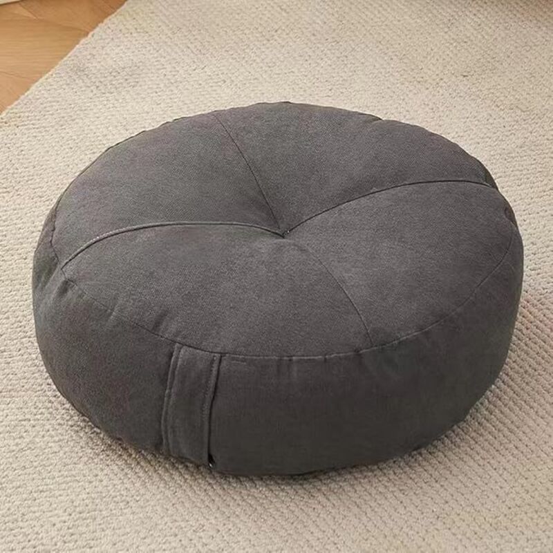Sitzerhöhung aus Baumwolle, Dicke 15 cm, rund, für ältere Menschen nach Operationen, Bürostuhl, Rollstuhl (rund, dunkelgrau, 40 x 40 x 15 cm)