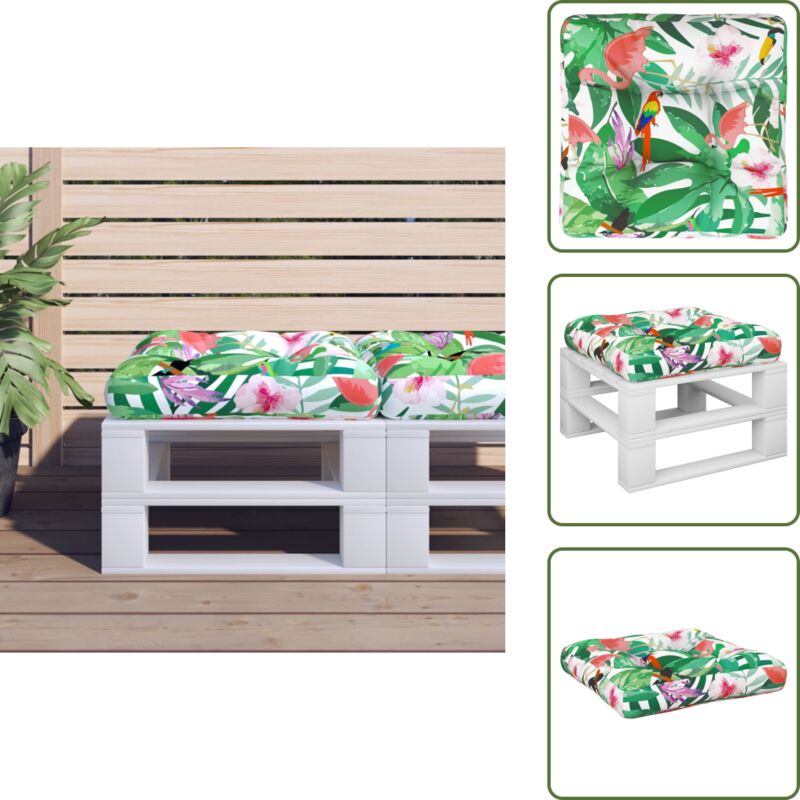 The Living Store Palettenkissen Mehrfarbig 60x60x12 cm Stoff - Freien Sitzkissen