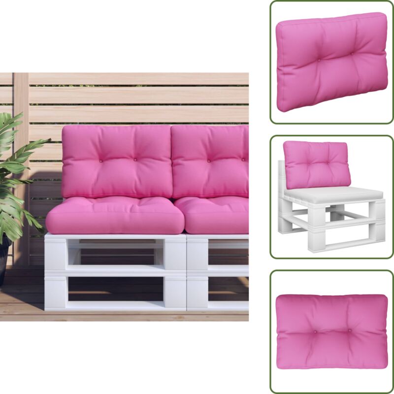 Palettenkissen Rosa 50x40x12 cm Stoff - Sitzkissen - Palettenkissen - Gartenkissen - Outdoorkissen - Polstersitz