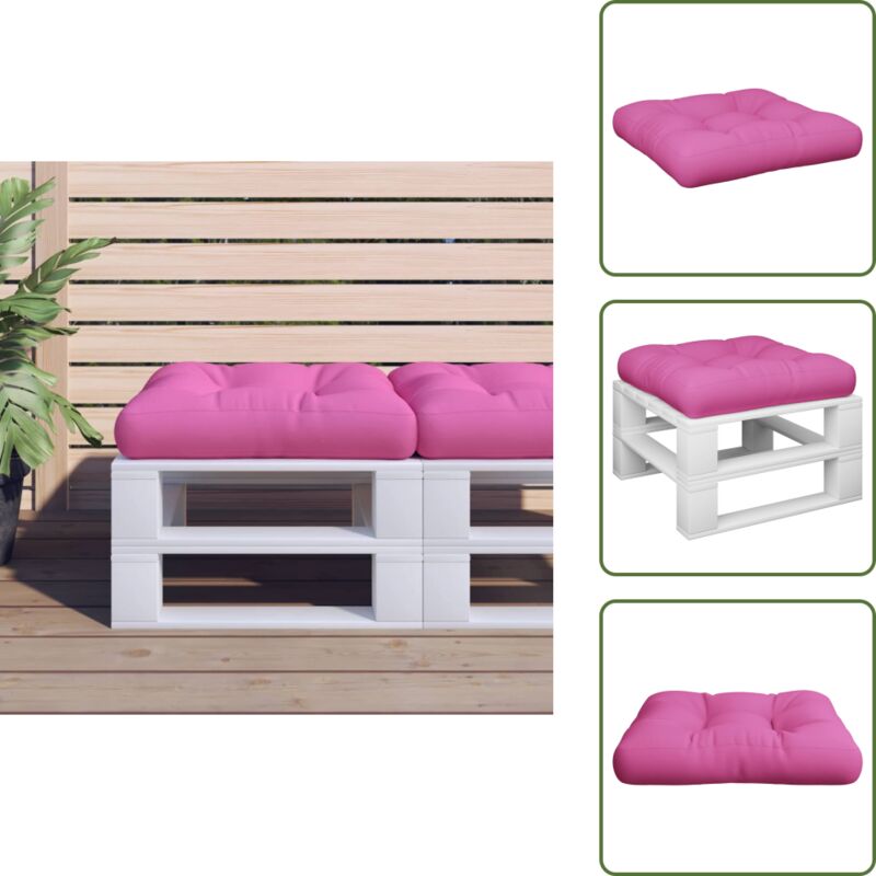 Palettenkissen Rosa 60x60x12 cm Stoff - Sitzkissen - Palettenkissen - Gartenkissen - Outdoorkissen - Polstersitz
