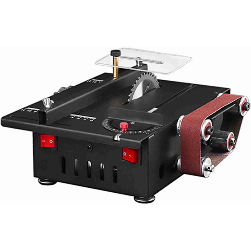 Sjlerst - 2 in 1 200 w multifunktionale Miniatur-Tischkreissäge, für Holz, Kunststoff, weichen Stein und weiches Metall