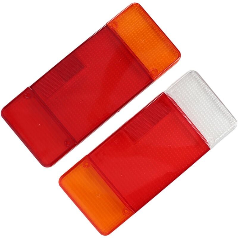 LKW-Rücklichtlinse, Paar LKW-Rücklichtgehäuse, linke und rechte LKW-Rücklichtlinsenabdeckung, rot, orange, weiß, Ersatz für Iveco Eurocar