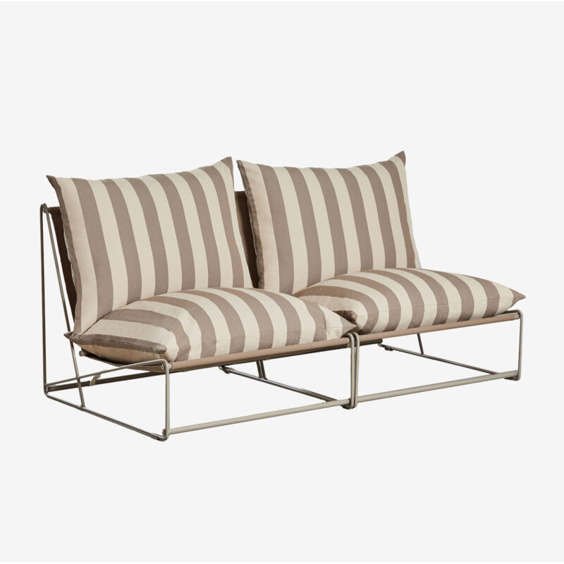 Sklum - Amaro 2-teiliges modulares Gartensofa Braun Tapioca - Braun Mokka