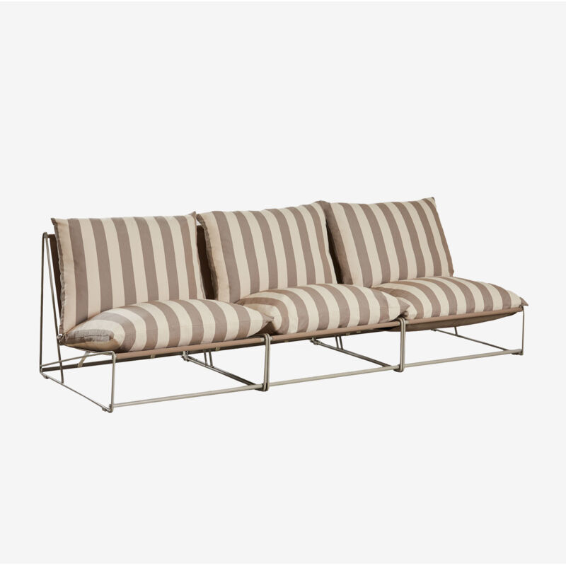 Sklum - Amaro 3-teiliges modulares Gartensofa Braun Tapioca - Braun Mokka