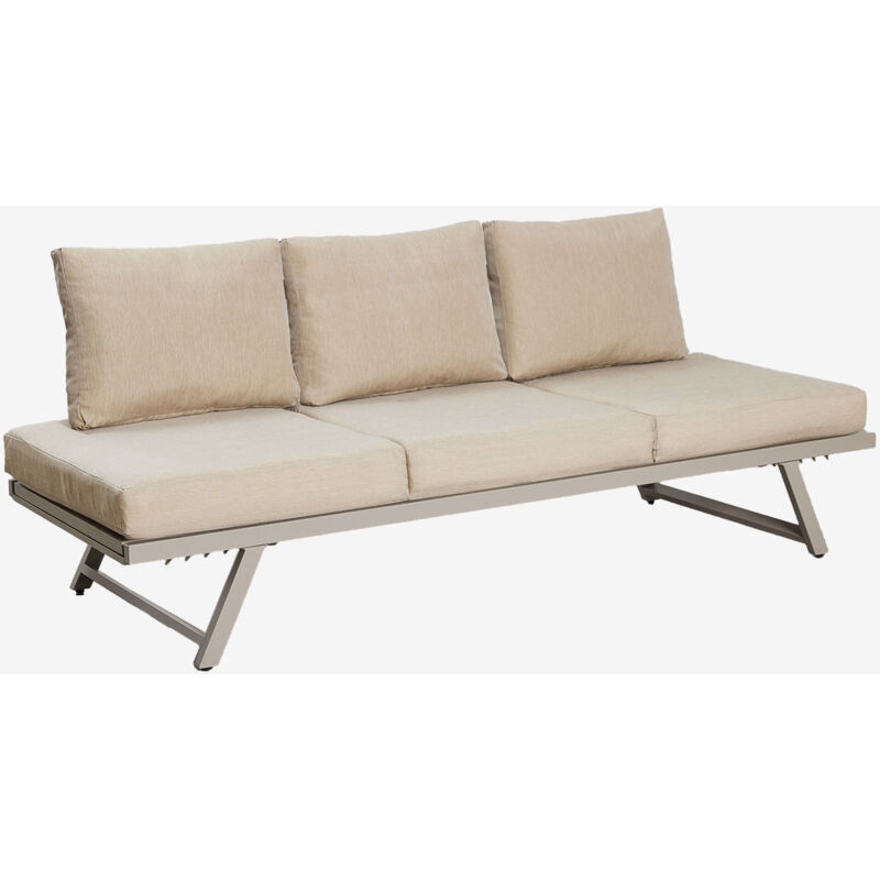 Sklum - 3-Sitzer-Gartensofa Libanc, verstellbar Braun Tapioca - Braun Mokka