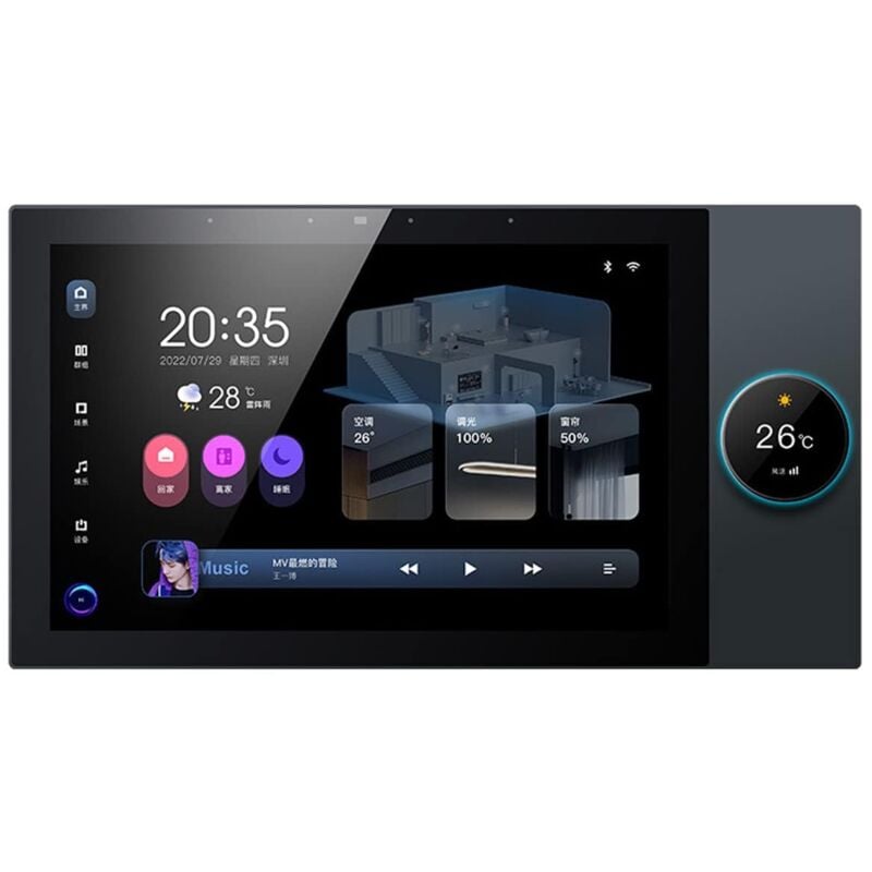 Smart-Home-Bedienfeld, 10-Zoll-Dimmschalter und Hintergrundmusik-Player, Tuya Smart Life App-Steuerungs-Timer-Schalter für Smart-Geräte