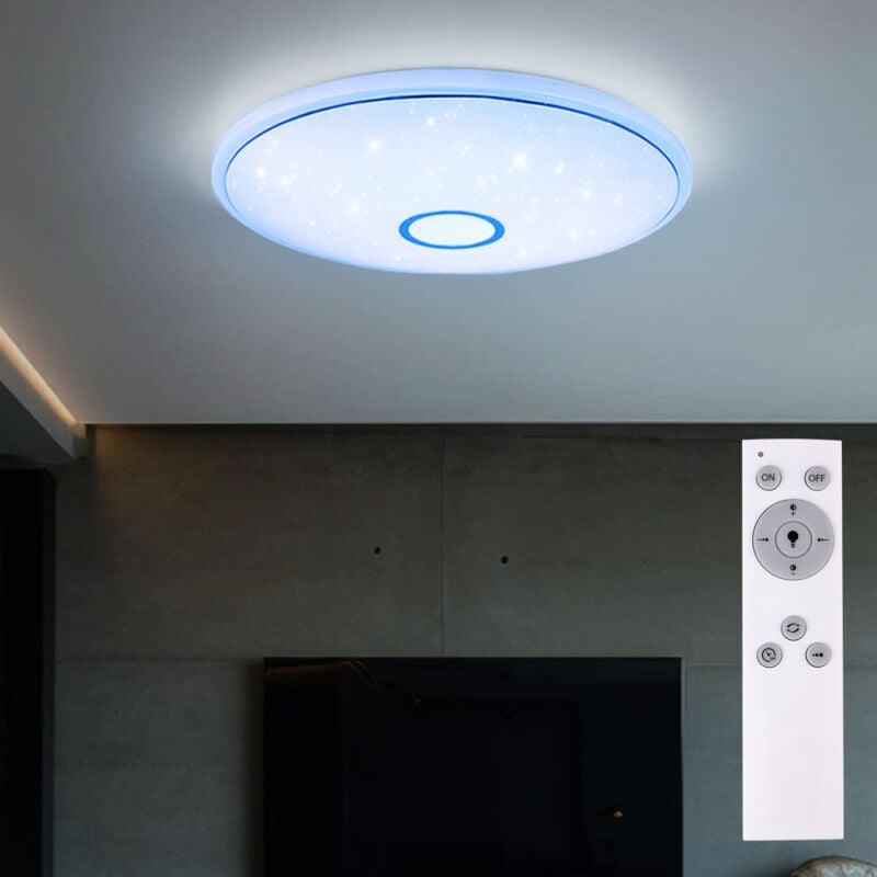 Globo - Deckenleuchte Smart led dimmbar Deckenlampe Farbwechsel Deckenlampe mit Sprachsteuerung per App, Farbwechsel, 1x 30 w 2250lm 3000-6000K, DxH