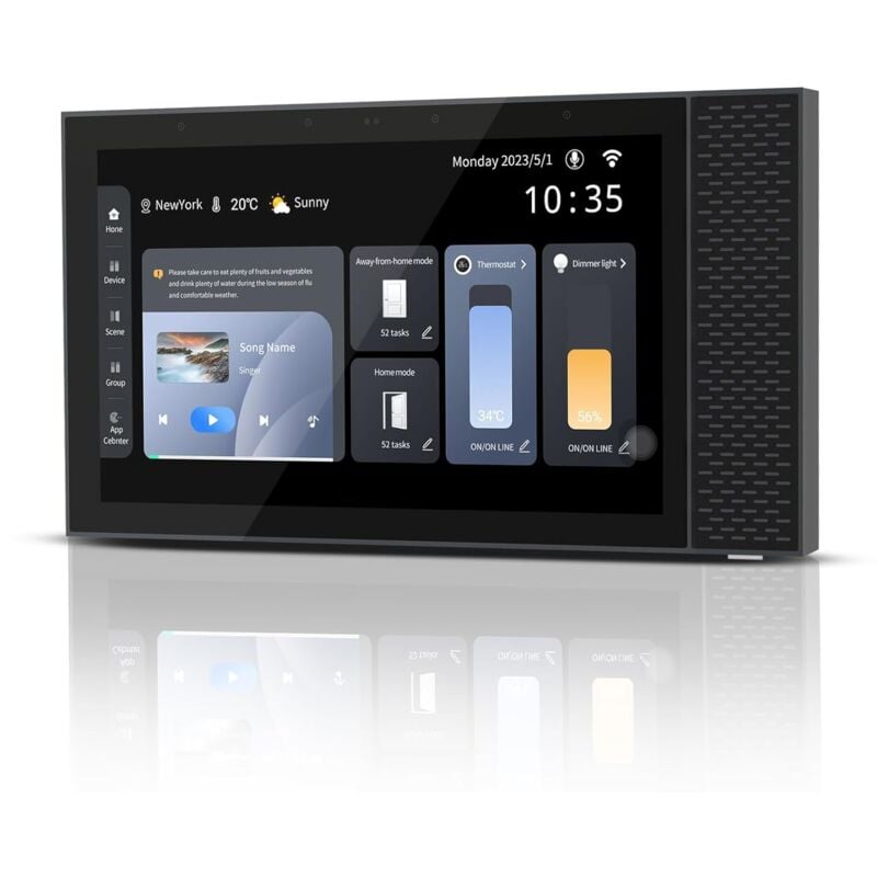 Smart Scene WiFi Smart Switch, Dimmer und Hintergrundmusik-Player, 6,8-Zoll-Gateway-Zigbee-Schalterpanel