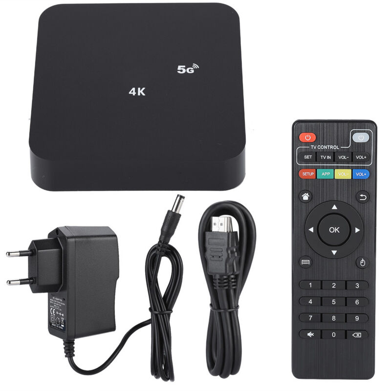 Smart TV Box WIFI TV Box SetTop Box HDMI Media Player für MXQPROH31+8G 110-240V (EU-Stecker)